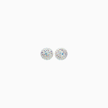 8 mm Sparkle Ball Stud Earrings